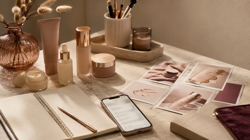 Beauty Content Strategy: Build Recognizable Visual Proof — creator planning visual.