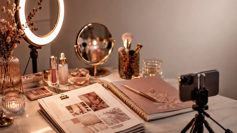 Beauty Reels Ideas with Lighting, Texture and Transformation — creator planning visual.